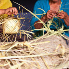 Traditional Balinese basket making.
