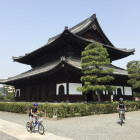 Hannan family cycling in Kyoto, Japan