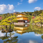 Golden Pavillion, Kinkakuji Temple in Kyoto, Japan