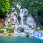 Kuang Si waterfall in Luang, Prabang, Laos