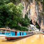 Pak Ou Caves & boat in Luang Prabang, Laos