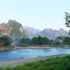 Song River in Vang Vieng, Laos