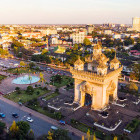 Aerial of Vientiane in Laos