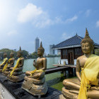 Buddha Statues of Seema Malaka Temple in Colombo, Sri Lanka