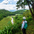 Cyclist admiring the view in Sri Lanka