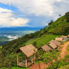 Hill tribe huts in Chiang Mai, Thailand