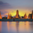 Old Temple Wat Chaiwatthanaram of Ayutthaya in Thailand