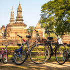 Bicylces at Sukhothai Historical Park, Thailand
