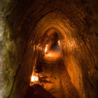 The inside of the Cu Chi Tunnels in Vietnam