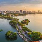 Aerial of Hanoi in Vietnam