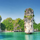 Rock pillar in Ha Long Bay, Vietnam