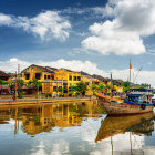 Thu Bon River in Hoi An, Vietnam