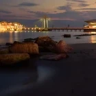 Duressi at night in Albania