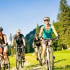 Family cycling in Austria