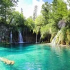 A waterfall at Plitvice Lakes National Park, Croatia