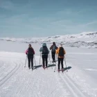 A group of skiers in Geilo, Norway