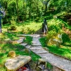 Gardens at Sinca Veche Monastery in Romania
