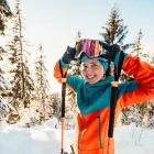 Girl wearing a ski mask in the High Tatras, Slovakia