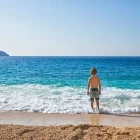 Boy on a beach in Kas, Turkey