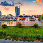 Scanderberg Square in Tirana, Albania