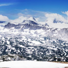 Panorama of Dachstein Mountains from Krippenstein in Austria