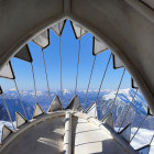 View from inside Dachstein Hai sculpture in Austria