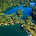 Aerial of Mreznica River in Croatia