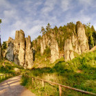 Cesky Raj sandstone cliffs in Czech Republic