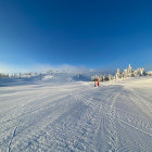 Ski slopes and ski lift in Ruka, Finland