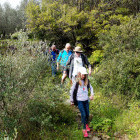 Family walking in Crete, Greece