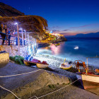 Matala beach and village in Crete, Greece