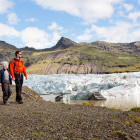 Father and son in Skaftafell, Iceland