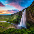 Seljalandsfoss waterfall in Iceland