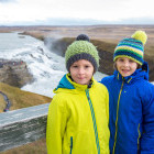 Siblings at Gulfoss in Iceland