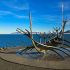 Sun voyager monument in Reykjavik