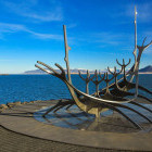 Sun voyager monument in Reykjavik