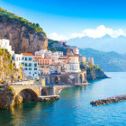 View of the Amalfi coast in Italy