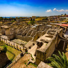 Ruins of Herculaneum, a UNESCO world heritage site in Italy