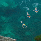 Children snorkelling in Montenegro