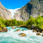 Jostedal River in Briksdal, Norway