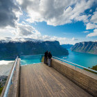 Stegastein viewpoint, overlooking fjord in Norway