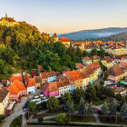 Sighisoara town & medieval fortress in Romania.