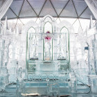 Ice sculpture in Hrebienok, Slovakia