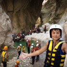 Boy in Goynuk canyon, Central Taurus, Kemer in Turkey