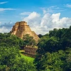 Pyramid of the Magician in Uxmal, Mexico