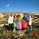 Local people on Uros Island, Peru