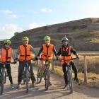 Family on a cycle tour in Peru