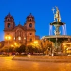 Plaza de Armas in Cusco, Peru, at night