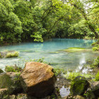 Blue lagoon in Rio Celeste, Volcano Tenorio National Park, Costa Rica