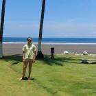 Girl on a beach in Costa Rica.